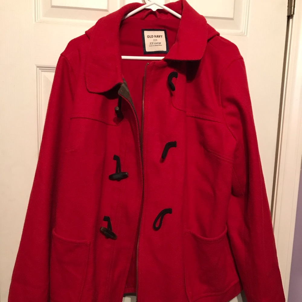 Old Navy Red Wool Coat